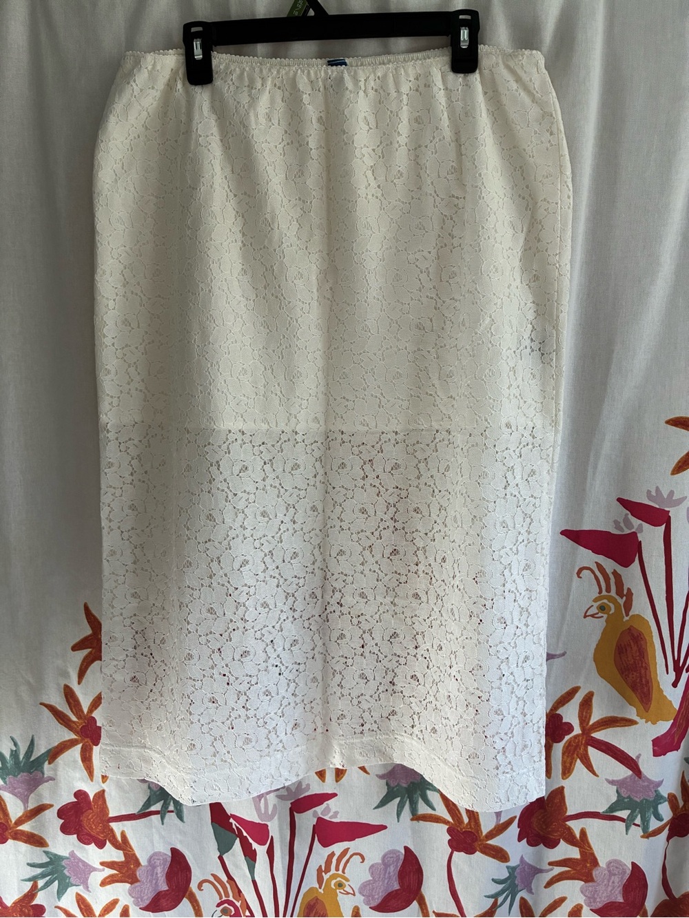 NWOT Old Navy White Lace Midi Skirt Size L
